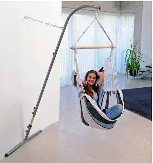 Amazonas Palmera Folding Hammock Stand made of Metal in Silver Color 60x100x250cm