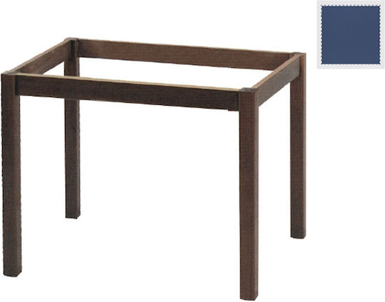 Woodwell Table Stand made of Wood in Blue Color 115x75x73cm