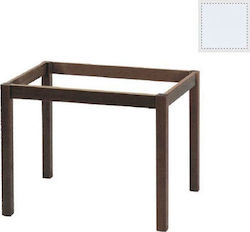 Woodwell Stand De Masă Din Lemn Tabel Alb 115x75x73cm