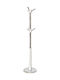 Frans Freistehender Kleiderständer Metallisch White/ Chrome 27.5x27.5x173cm