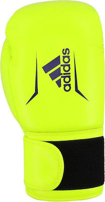 Adidas Speed 50 Synthetic Leather Boxing Competition Gloves Yellow Yellow/blue