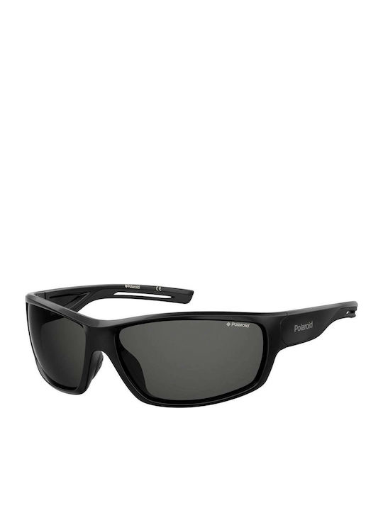 Polaroid Men's Sunglasses with Black Acetate Frame and Black Polarized Lenses PLD 7029/S 807/M9