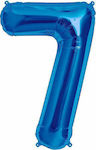 Balloon 100 cm Blue Number 7