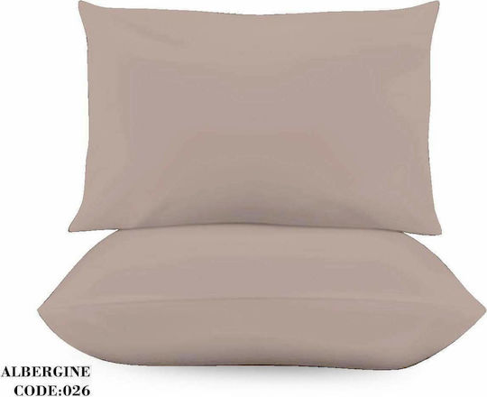 Marwa Einfarbiger Kissenbezug Set Albergine 026 50x70cm