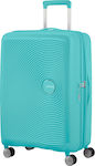 American Tourister Soundbox Spinner Cabin Travel Suitcase Hard Blue with 4 Wheels Height 55cm.