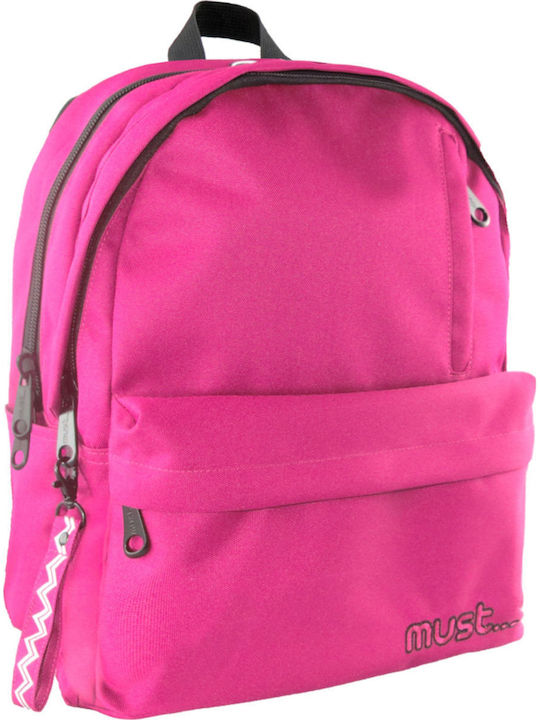 Must Monochrome Rpet Double Fuchsia Schulranzen Rucksack Junior High-High School in Fuchsie Farbe 25Es