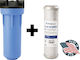 Pentair 3GSL Single Wasserfiltrationssystem Unter der Spüle / Zentrale Versorgung Durchmesser ½" mit Ersatzfilter Atlas Filtri CB-AF PB 10SX 0,5 μm