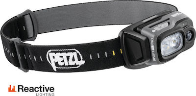 Petzl Wiederaufladbar Stirnlampe LED Wasserdicht IPX4 mit maximaler Helligkeit 900lm Swift RL Pro