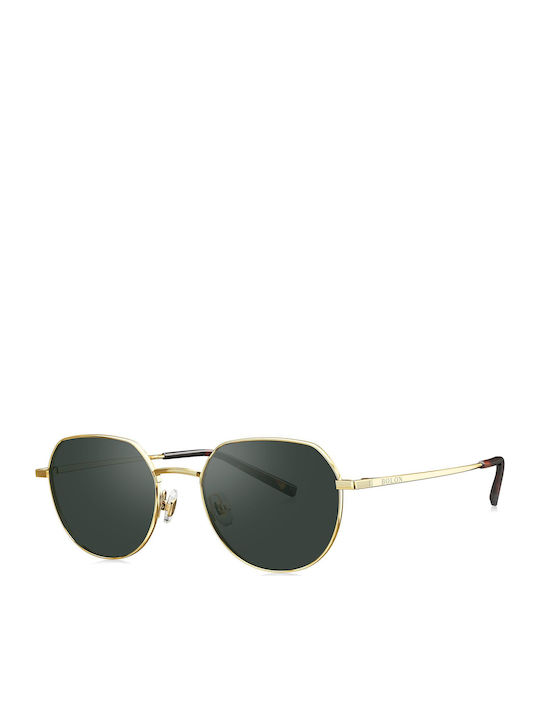 Bolon Arden Men's Sunglasses with Gold Metal Frame and Green Lens BL7112C60