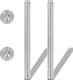 vidaXL Furniture Leg made of Metal Suitable for...