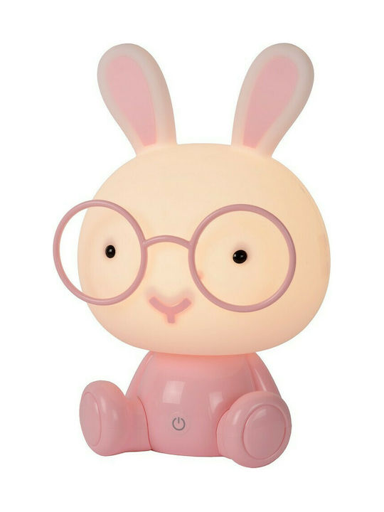 Lucide Lightning LED Kinder Dekorative Lampe Berührung Rabbit Rosa 19x16x30εκ.