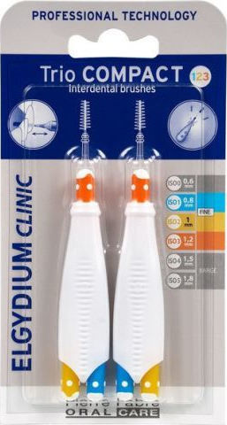 Elgydium Clinic Trio Compact 123 Аксесоари за междузъбни четки с дръжка Смесен материал 6бр