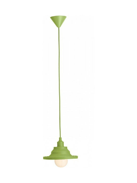 Rendl Light Studio Amici Pendant Light Single-Light Bell for Socket E27 Green