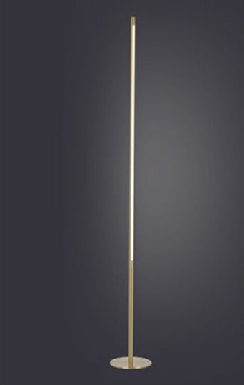 Aca Avenue LED Stehleuchte H146xB18cm. mit Warmweißem Licht 920lm Gold