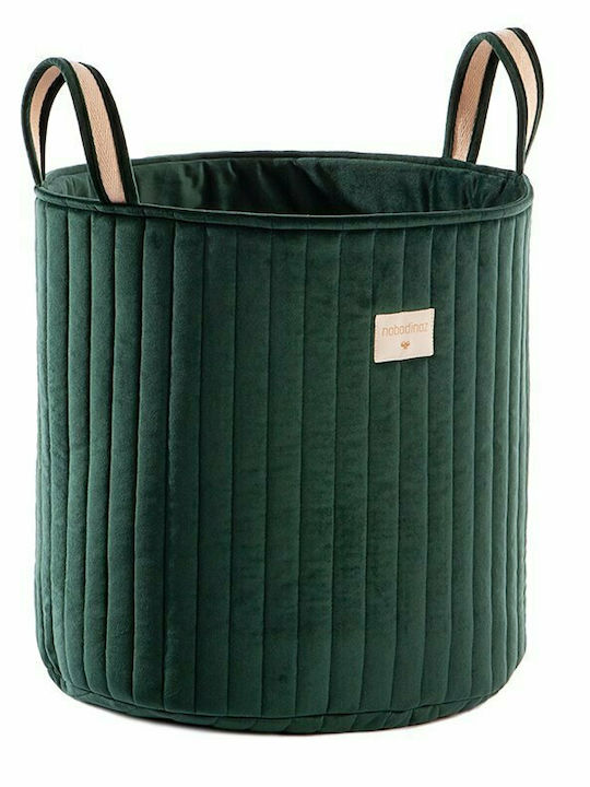 Nobodinoz Детска кошница за съхранение Savanna Velvet Toy Bag Зелен 1бр