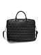 Guess Quilted Tasche Schulter / Handheld für Laptop 15" in Schwarz Farbe