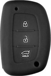 Silicone Car Key Cover Case Type-2 with 3 Buttons for Hyundai Black NG- Silicone Car Key Cover Case Type-2 with 3 Buttons for Hyundai Black NG-