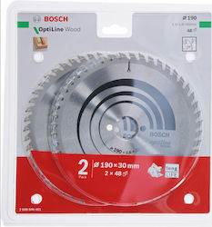 Bosch 2608644651 Slicer/Coarse Grater Disc Wood 190mm 2pcs