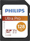 Philips SD-Karten SDXC 128GB Klasse 10 U3 V30 A1 UHS-I mit Adapter