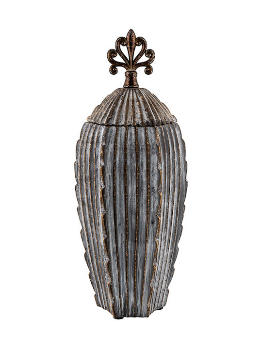 Zen Collection Decorative Vase Gray 12.5x10.5x25cm