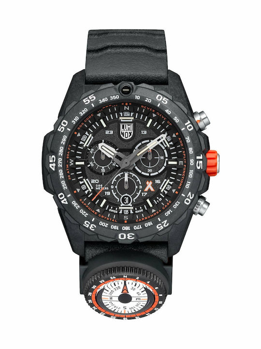 Luminox Bear Grylls Survival Men's Watch 45mm Chronograph Battery with Black Rubber Strap
