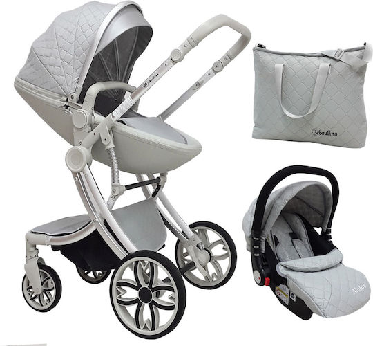 Beboulino Aiolos Adjustable 3 in 1 Baby Stroller Suitable for Newborn Light Grey