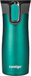 Contigo West Loop Glas Thermosflasche Rostfreier Stahl BPA-frei Blau 470ml mit Mundstück 2095846