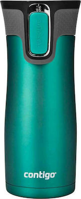 Contigo West Loop Sticlă Termos Oțel inoxidabil Fără BPA Albastru 470ml cu Piesa de gură 2095846