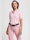 Gant Women's Polo Blouse Short Sleeve Pink