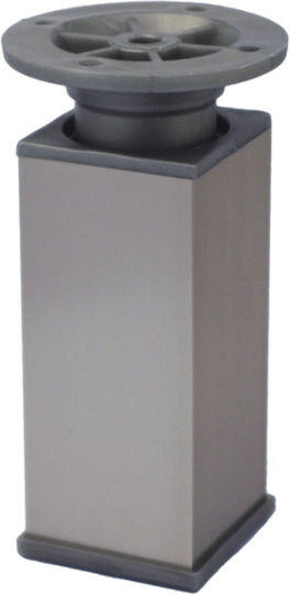 Morseto My Morseto Aluminum Furniture Leg with Regulator Suitable for Table / Coffee Table 4x4x10cm Chrome Matte 10
