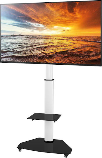 Techly ICA-TR3WH Βάση Τηλεόρασης Δαπέδου έως 70"