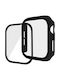 Case PC + Glass Plastic Case with Glass in Black color for Apple Watch 44mm