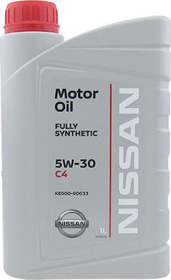 Nissan Συνθετικό Λάδι Αυτοκινήτου Motor Oil Fully Synthetic 5W-30 C4 1lt