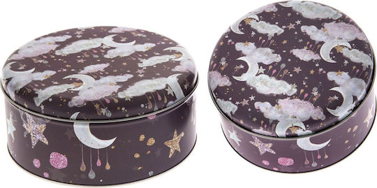 Iliadis Metallic Decorative Boxes Set 2pcs