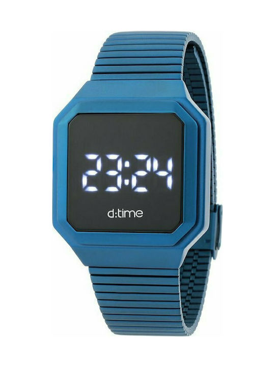Daniel Klein Digital Uhr Batterie mit Blau Metallarmband DK.1.12323-4