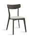 Rubber Wood Kitchen Wooden Chair Rustic Grey 45.5x51.5x77cm