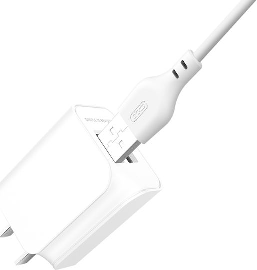 XO Încărcător cu 2 Porturi USB-A și Cablu Lightning Albς (L35D)