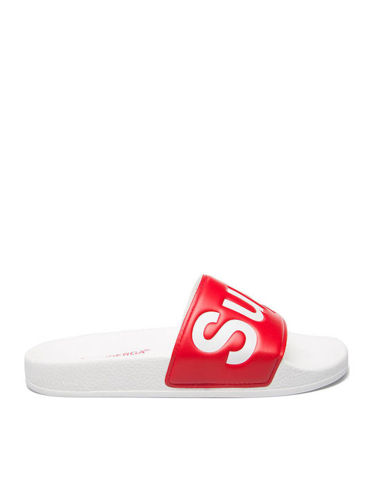 Superga Ανδρικά Slides Κόκκινα