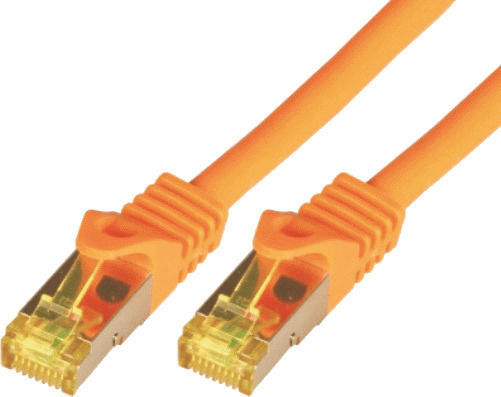 MCAB S/FTP Cat.7 (10Gbps) Καλώδιο Δικτύου Ethernet 0.5m Πορτοκαλί