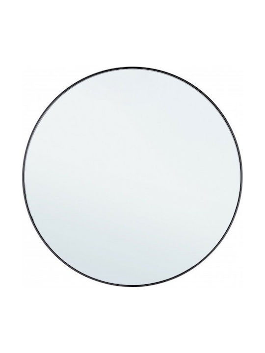 Bizzotto Wall Mirror with Black Metallic Frame Diameter 70cm 1pcs