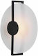 Zambelis Lights Modern Wall Lamp with Integrated LED and Warm White Light Black Width 35cm