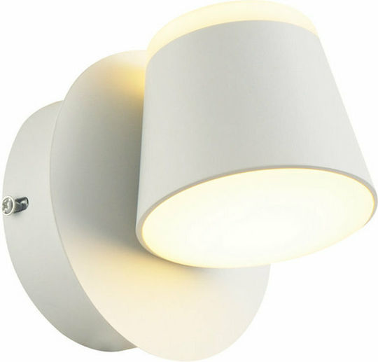 Aca Lucido Single LED Warm White Spot in White Color Aca Lucido Single LED Warm White Spot in White Color