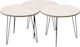 Round Solid Wood Zigon Tables Natural L107xW45xH36cm