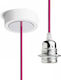 Rendl Light Studio Hex White Pendant Light Suspension for Socket E27 Pink