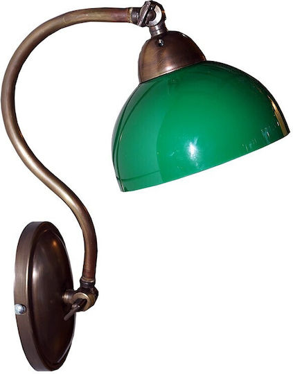 DITS Lighting Murano Glass Vintage Leuchte Wand mit Fassung E27 Grün 14cm