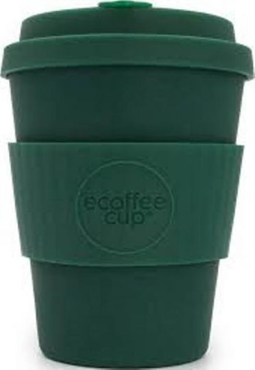Ecoffee Cup Leave it out Arthur Bamboo Cup with Lid Green 340ml