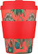 Ecoffee Cup Lost World Tasse Bamboo mit Deckel Rot 340ml 1Stück