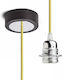 Rendl Light Studio Hex Black Pendant Light Suspension for Socket E27 Yellow