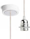 Rendl Light Studio Hex White Pendant Light Suspension for Socket E27 Transparent