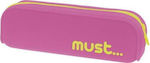 Must Focus Pencil Case with 1 Compartment Pink